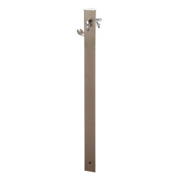 Colonne d'eau TRIANGLE Grise tourterelle - 120 cm - Aluminium - Double robinet de marque Colortap, référence: J5499600