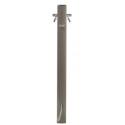 Colonne d'eau TOTEM Grise tourterelle - 120 cm - Aluminium - Double robine de marque Colortap, référence: J5500000