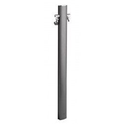 Colonne d'eau TOTEM - 120 cm - Aluminium - Double robine - Gris tourterelle - Colortap