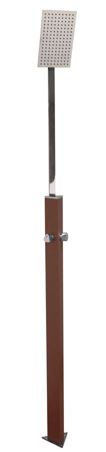 Douche de jardin SHOWERPOINT Bronze métallique - 220 cm - Aluminium - Mixeur chaud/froid