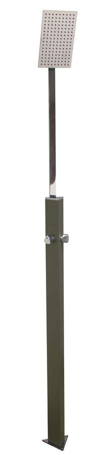 Douche de jardin SHOWERPOINT Verte kaki - 220 cm - Aluminium - Mixeur chaud/froid