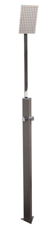 Douche de jardin SHOWERPOINT Grise tourterelle - 220 cm - Aluminium - Mixeur chaud/froid
