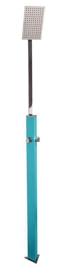 Douche de jardin SHOWERPOINT Bleue ciel - 220 cm - Aluminium - Mixeur chaud/froid