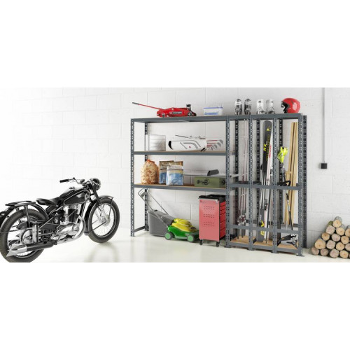 Concept rangement de garage MODULÖ - longueur 255 cm - 5 plateaux - Modulö Storage