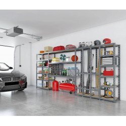 Concept rangement de garage MODULÖ - longueur 405 cm - 21 plateaux - Modulö Storage