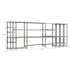 Modulö Storage Concept rangement de garage + établi - longueur 150