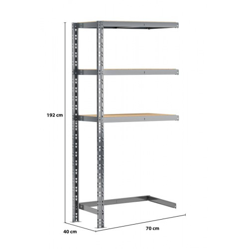 Extension étagère charge lourde MODULÖ - L. 70 cm - pour la buandrie - Modulö Storage