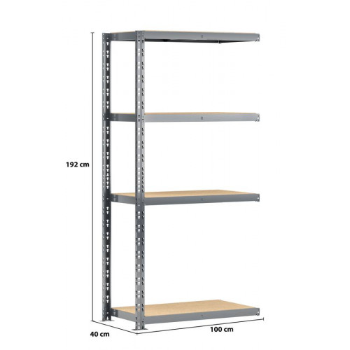 Extension étagère charge lourde - L. 100 cm - pour les petits/moyens cartons - Modulö Storage