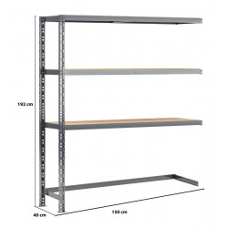 Extension étagère charge lourde MODULÖ - L. 150 cm - pour rangements volumineux - Modulö Storage