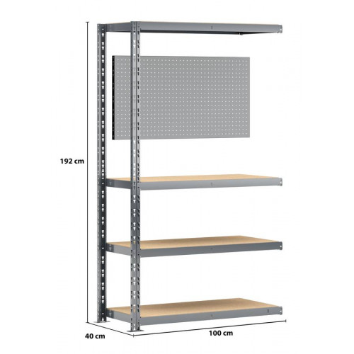 Extension établi-étagère charge lourde MODULÖ - L. 100 cm - pour établi - Modulö Storage