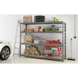 Etagère Rack charge lourde - 4 plateaux - 220 x 60 cm - Modulö Storage