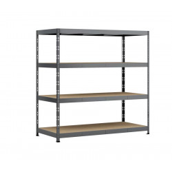 Etagère Rack charge lourde - 4 plateaux - 220 x 80 cm - Modulö Storage