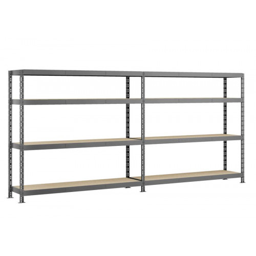 Etagère double Rack MODULÖ - 290 x 50 cm - 8 plateaux - Modulö Storage