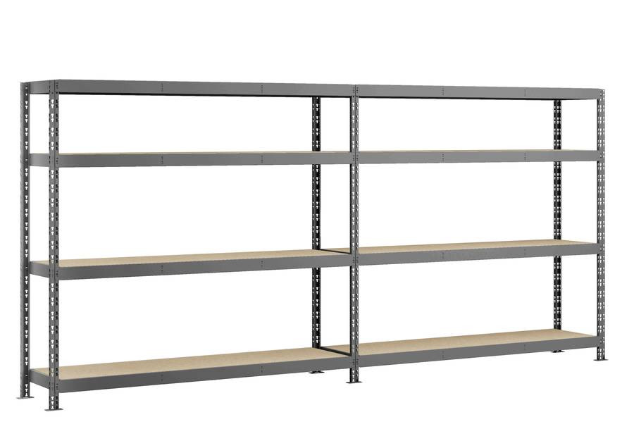 Etagère double Rack MODULÖ - 290 x 50 cm - 8 plateaux
