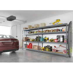 Etagère double Rack MODULÖ - 290 x 50 cm - 8 plateaux - Modulö Storage