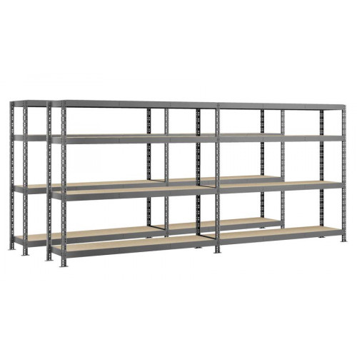 Lot de 2 étagères double Rack MODULÖ - 290 x 50 cm - 8 plateaux - Modulö Storage