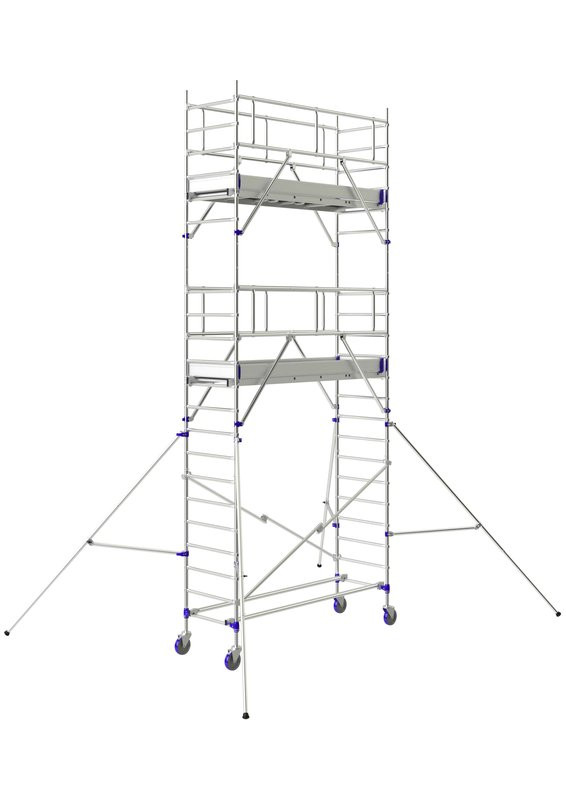 Tubesca-Comabi Echafaudage roulant TOTEM 2 LINE 250 4m90 plancher (6m90 travail) - vue 3