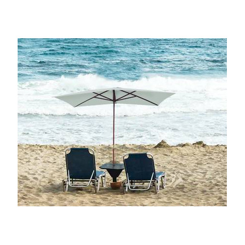 Parasol rectangulaire OLERON - Gris - CHALET & JARDIN