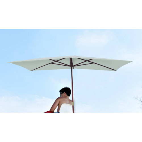 Parasol rectangulaire OLERON - Gris - CHALET & JARDIN