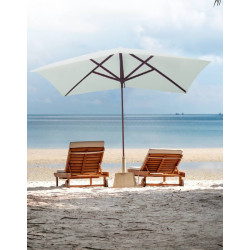 Parasol rectangulaire OLERON - Gris - CHALET & JARDIN