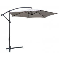 Parasol déporté rond COLLIOURE  - Gris de marque CHALET & JARDIN, référence: J5511000