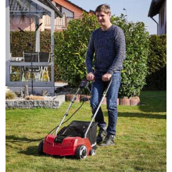 Scarificateur-aérateur électrique 1200 W – Largeur de travail 31 cm – 8 doubles lames + 42 griffes – Bac 28 L – Réglage de profo - EINHELL