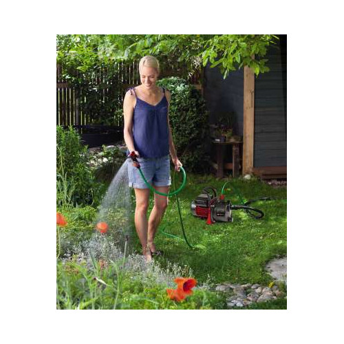 Kit pompe d’arrosage 650 W – Débit 3 800 L/h – Pression 3,6 bar – Hauteur de refoulement 36 m – Avec tuyaux et pistolet pulvéris - EINHELL 