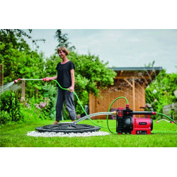 Pompe d’arrosage GE-GP 1145 ECO – 1100 W – Débit 4500 L/h – Pression max. 4,8 bar – Fonction ECO Power – Pré-filtre et clapet an - EINHELL 