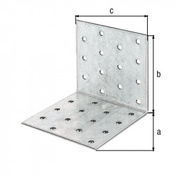 Équerre multi-trous galva zinguée sendzimir 80x80x80 - GAH ALBERTS
