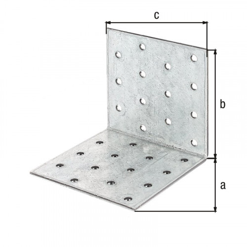 Équerre multi-trous galva zinguée sendzimir 80x80x80 - GAH ALBERTS