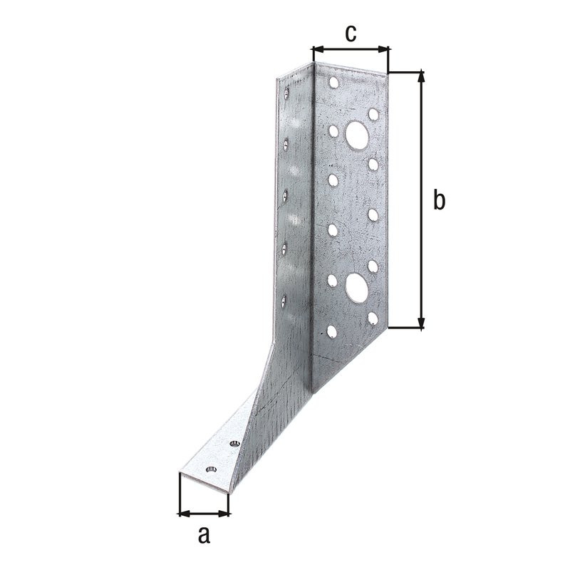 Support U ailes extérieur droit galva zinguée sendzimir 25X140