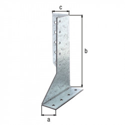 Support U ailes extérieur gauche galva zinguée sendzimir 25X140 - GAH ALBERTS