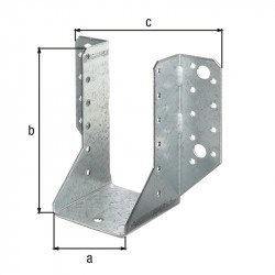 Support U ailes  extérieur galva zinguée sendzimir 64x128 de marque GAH ALBERTS, référence: B5522400