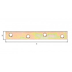 Platine d'assemblage bichro 120x16 de marque GAH ALBERTS, référence: B5524300