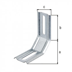 Équerre réglable galva zinguée sendzimir 70x72x30 de marque GAH ALBERTS, référence: B5524700