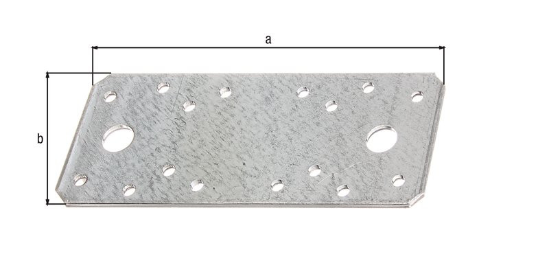 Platine d'assemblage galva zinguée sendzimir 133x55x2,5