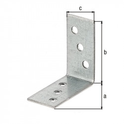 Équerre d'assemblage galva zinguée sendzimir 40x40x20 de marque GAH ALBERTS, référence: B5527100