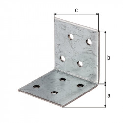 Équerre d'assemblage galva zinguée sendzimir 40x40x40 de marque GAH ALBERTS, référence: B5527200