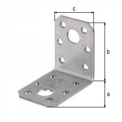 Équerre d'assemblage galva zinguée sendzimir 50x50x35 de marque GAH ALBERTS, référence: B5527400
