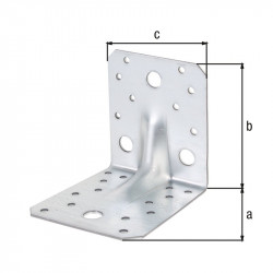 Equerre renforcée nervuréea zinguée sendzimir 105x105x90 de marque GAH ALBERTS, référence: B5528100