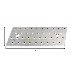 Platine multi-trous galva zinguée sendzimir 200x80x2 de marque GAH ALBERTS, référence: B5528800