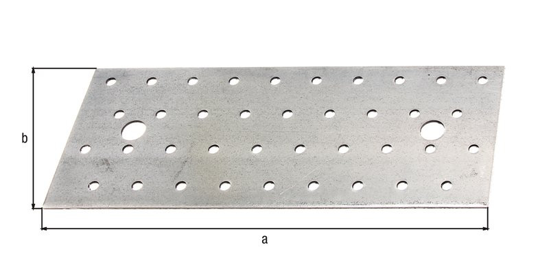 Platine multi-trous galva zinguée sendzimir 200x80x2