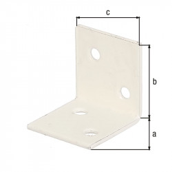 Équerre large zinguée phophatée blanche30x30x30 de marque GAH ALBERTS, référence: B5529700