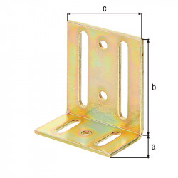 Équerre réglable trou oblong bichro 40x77x65 de marque GAH ALBERTS, référence: B5529900
