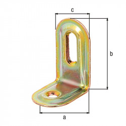 Équerre réglable emb.trou oblong bichro 28x40x22 - GAH ALBERTS