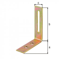Équerre réglable trou oblong bichro 65x80x20 de marque GAH ALBERTS, référence: B5530100