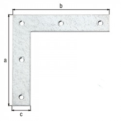 Équerre d'angle galva zinguée sendzimir 160x160x30 de marque GAH ALBERTS, référence: B5530400