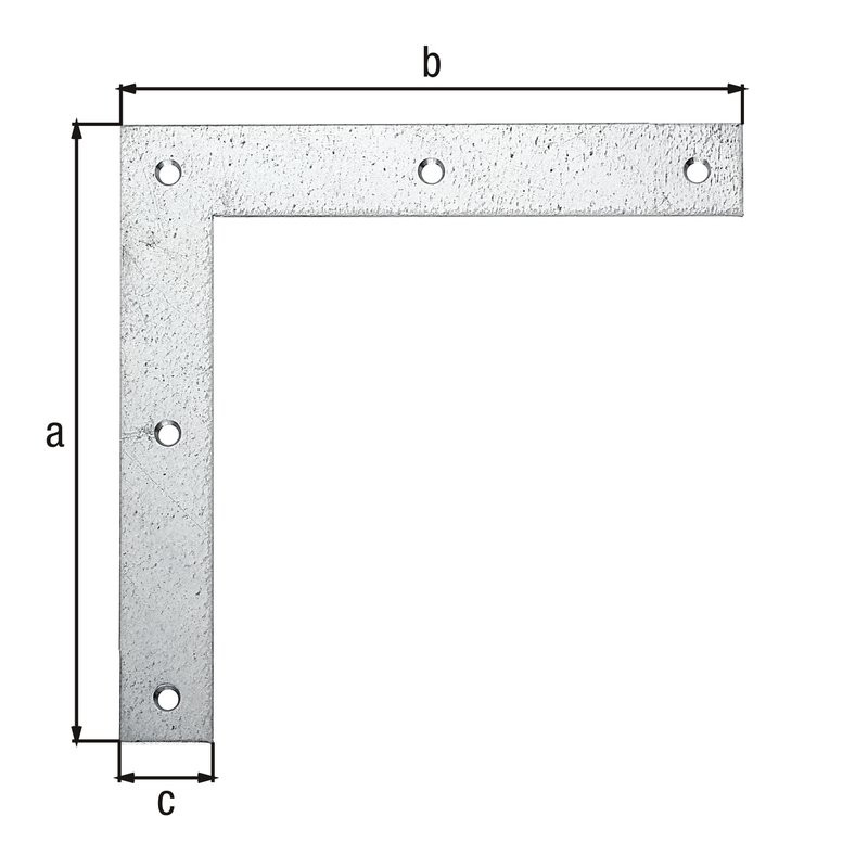 Équerre d'angle galva zinguée sendzimir 200x200x30