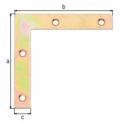 Équerre meuble bichro 60x60x10 de marque GAH ALBERTS, référence: B5531400