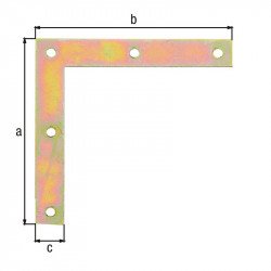 Équerre meuble bichro 100x100x15 de marque GAH ALBERTS, référence: B5531600